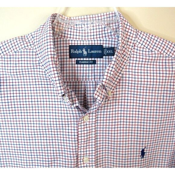 Ralph Lauren Button Up Shirt Long Sleeve Classic Fit Check Men's XXL‎ - Picture 2 of 7